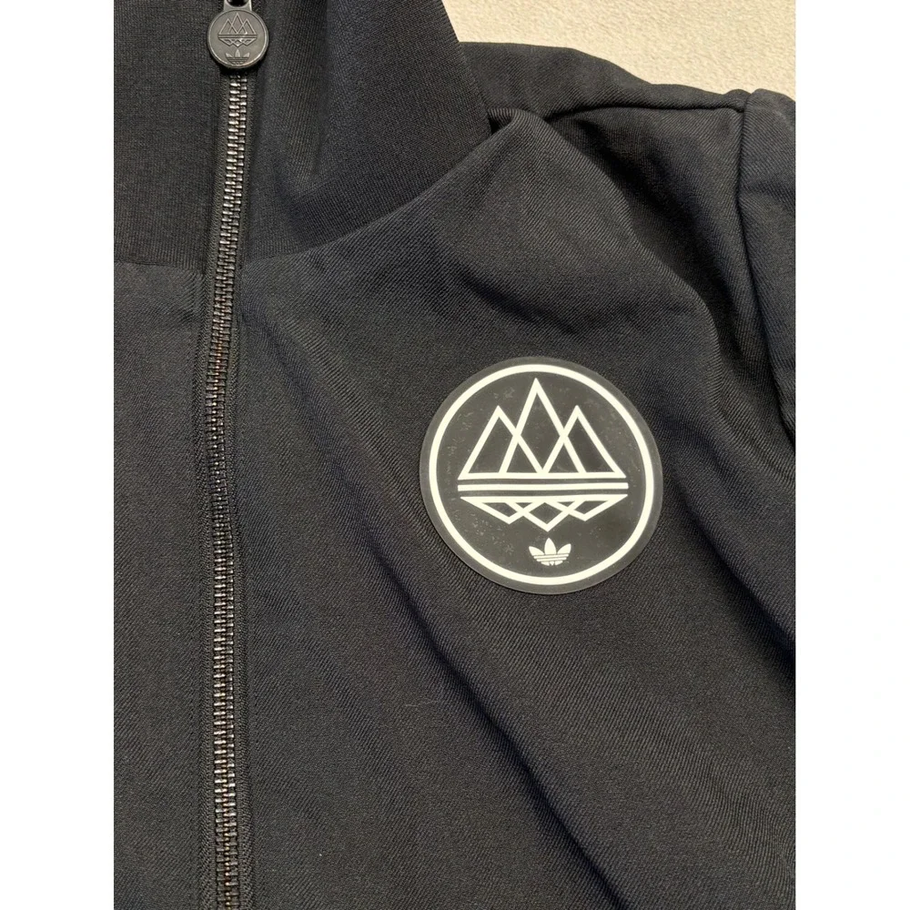 Adidas Spezial Track Jacket Black Full Zip Mock Neck Mens Small S S96323